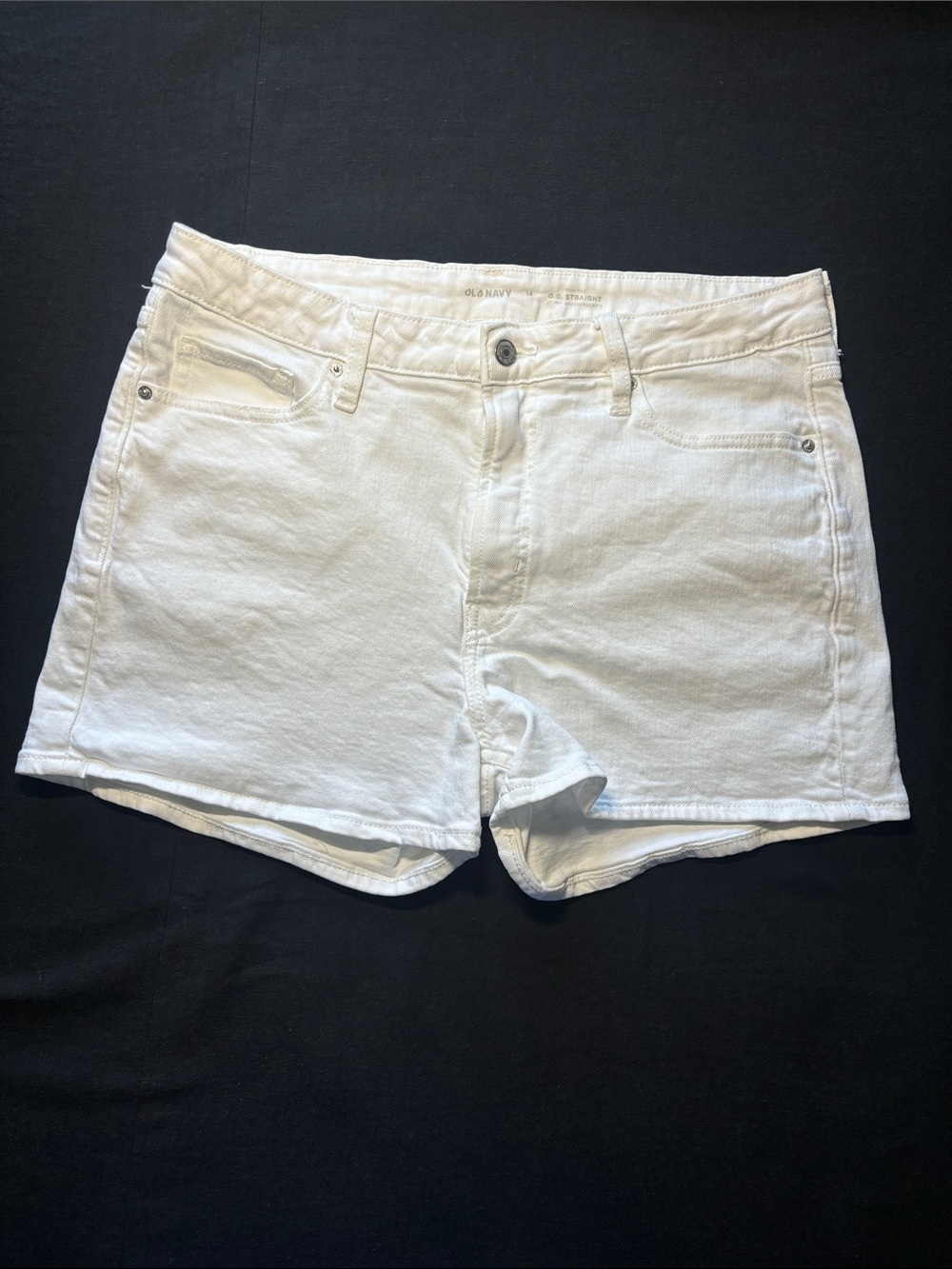 Old Navy White Denim Shorts - Classic Five-Pocket Style